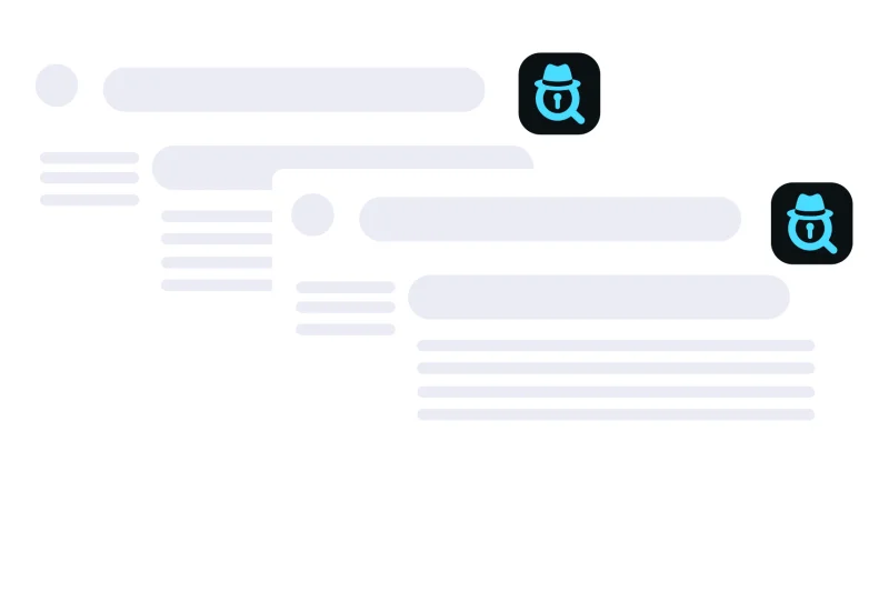 Email inbox with Fred icon